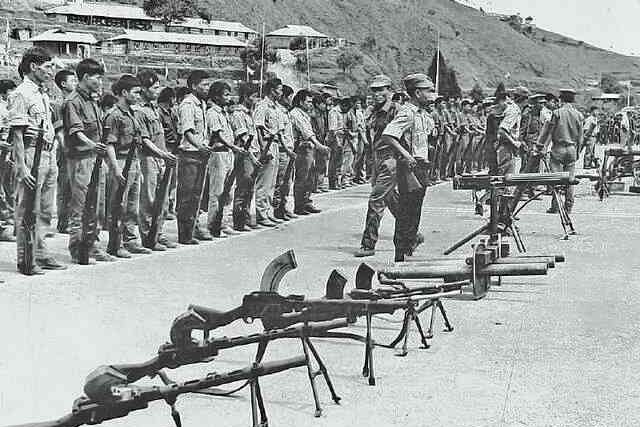 Naga insurgents surrender to the then Nagaland governor BK Nehru in 1973 (Credit: PIB)