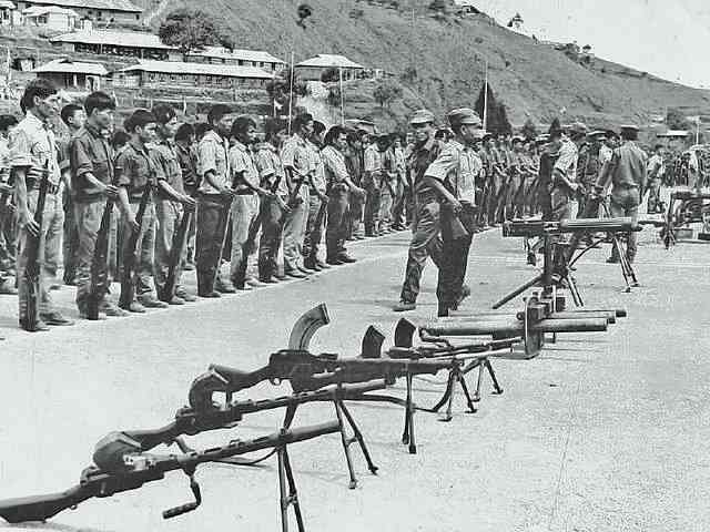 Naga insurgents surrender to the then Nagaland governor BK Nehru in 1973 (Credit: PIB)